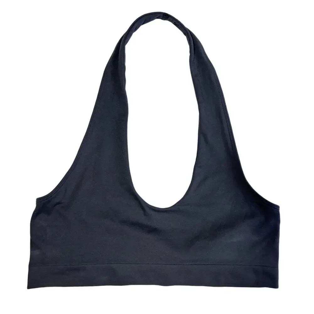 Free People Intimately Essential U Neck Halter in Black